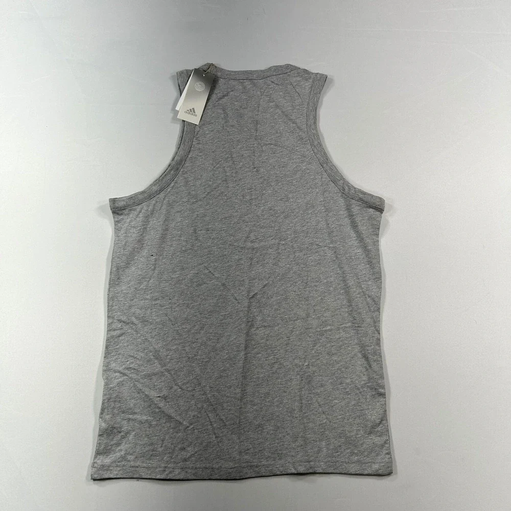 Adidas American Flag Tank Mens Small Grey Heather‎ Cotton NEW